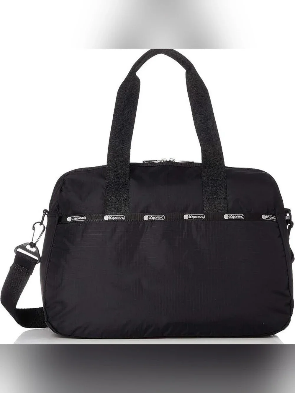 LeSportsac 33565603 Women's Basic Boston Bag Black Weekender Duffle Carry On - Picture 2 of 7